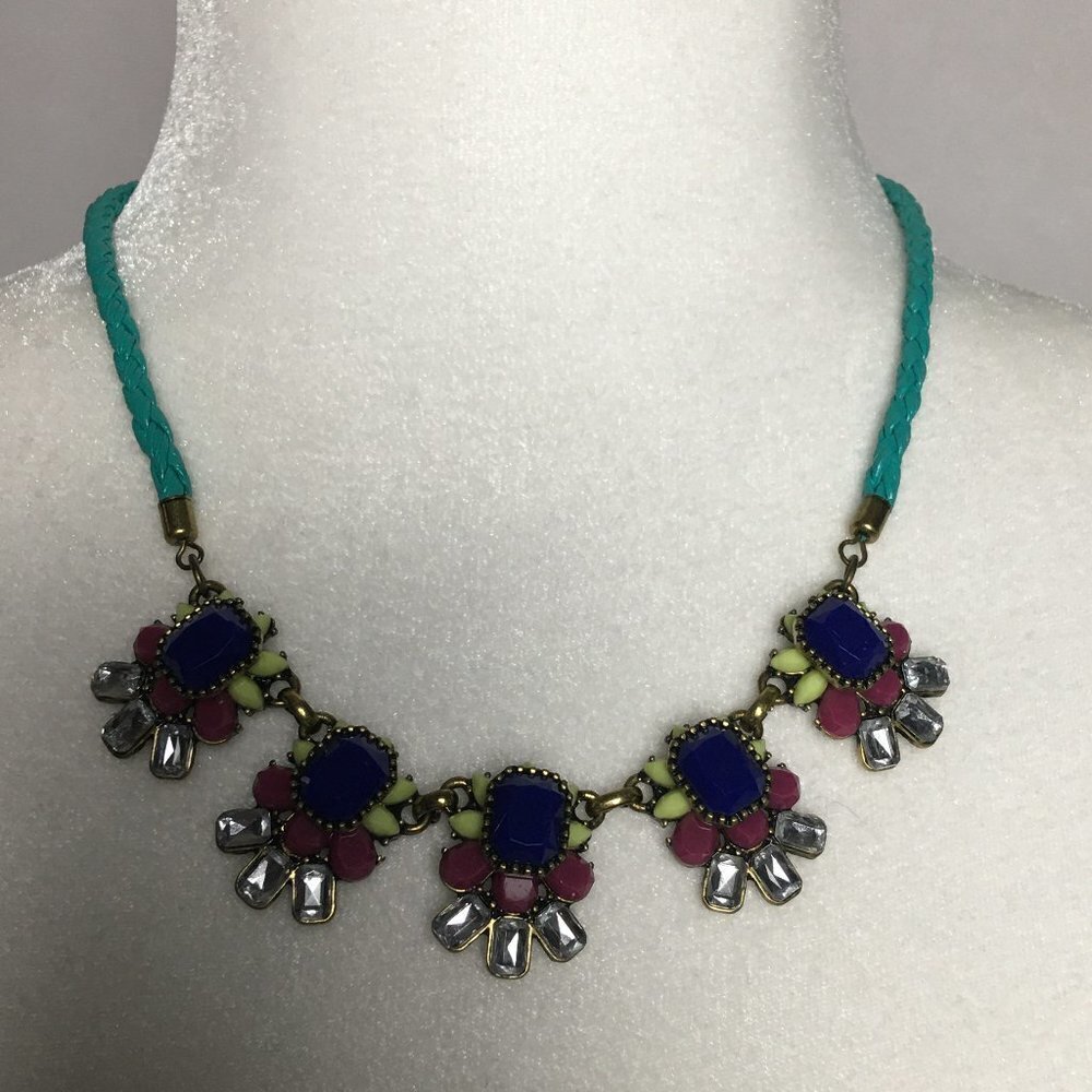 Vintage Multi Color Simulated Stone Necklace